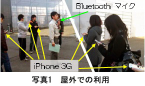 写真１　屋外での利用